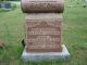 Headstone for Isaac Reece Bascom, Sarah Stone (2nd wife), and Martha Bascom Howard.